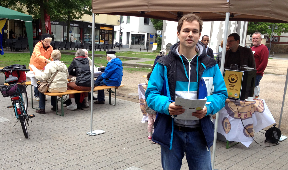 Christian Otto faires Frühstück in Gießen